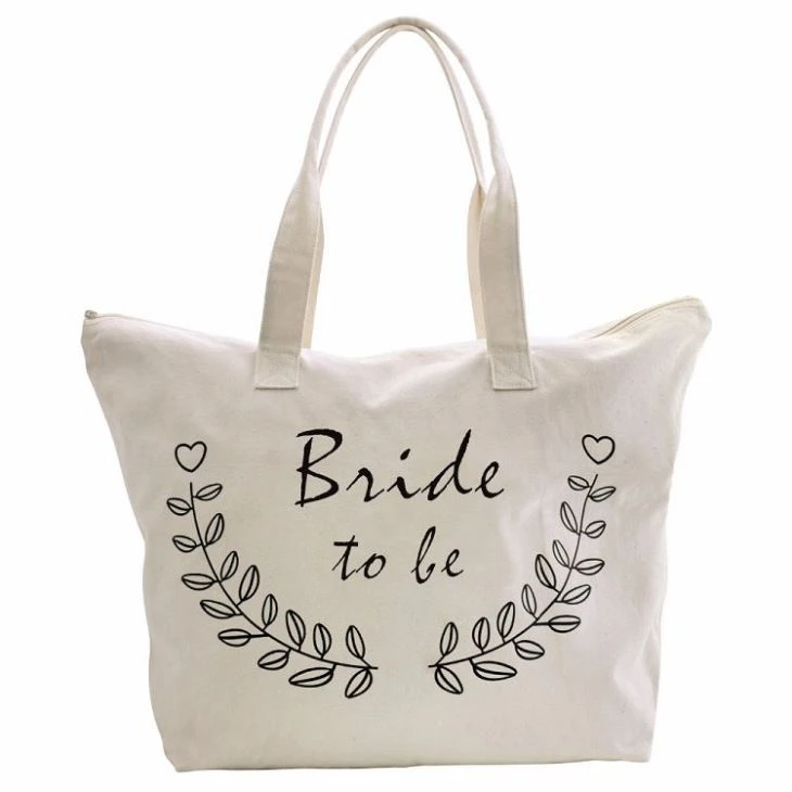 Canvas Tote With Zipper